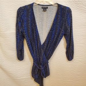 Lucky Brand Live in Love wrap around shirt